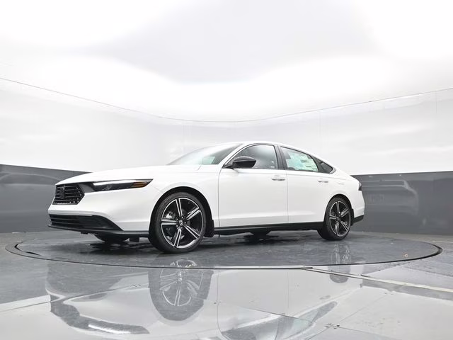 2025 Platinum White Pearl Honda Accord Hybrid Sport FWD Sedan