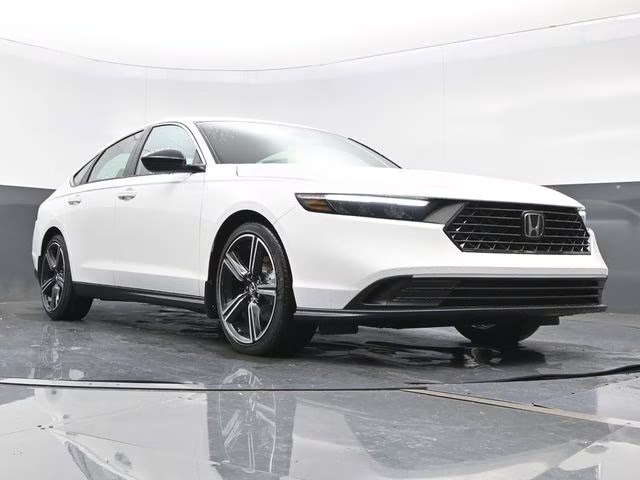 2025 Platinum White Pearl Honda Accord Hybrid Sport FWD Sedan