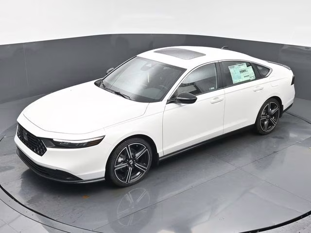 2025 Platinum White Pearl Honda Accord Hybrid Sport FWD Sedan