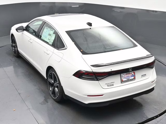 2025 Platinum White Pearl Honda Accord Hybrid Sport FWD Sedan
