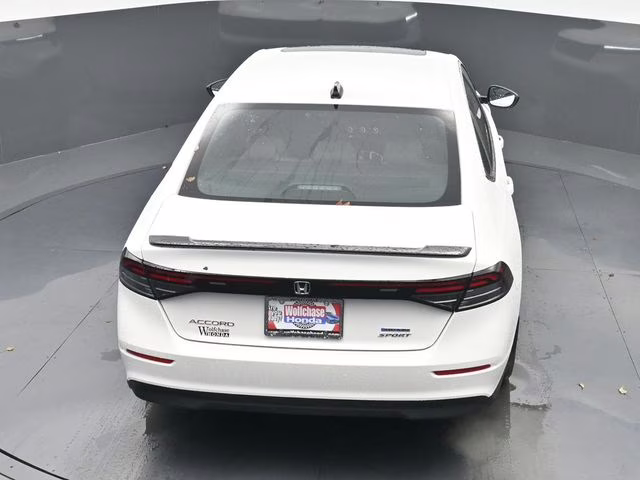 2025 Platinum White Pearl Honda Accord Hybrid Sport FWD Sedan
