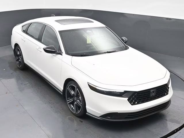 2025 Platinum White Pearl Honda Accord Hybrid Sport FWD Sedan