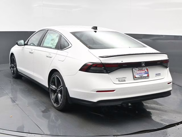 2025 Platinum White Pearl Honda Accord Hybrid Sport FWD Sedan