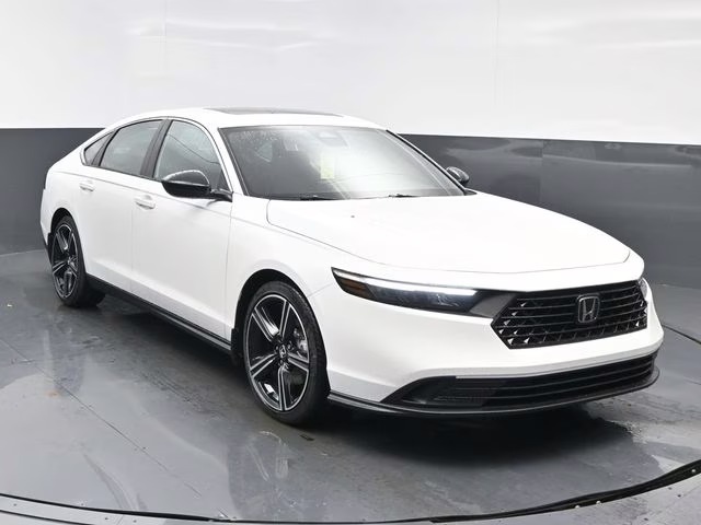 2025 Platinum White Pearl Honda Accord Hybrid Sport FWD Sedan