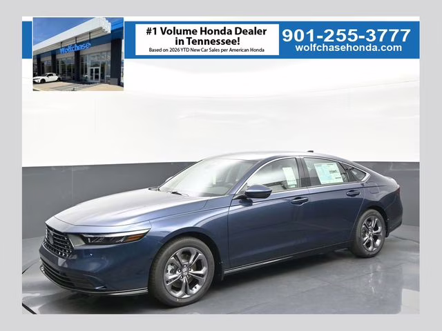 2025 Canyon River Blue Metallic Honda Accord Hybrid EX-L FWD Sedan
