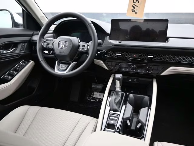 2025 Platinum White Pearl Honda Accord Hybrid Touring FWD Sedan