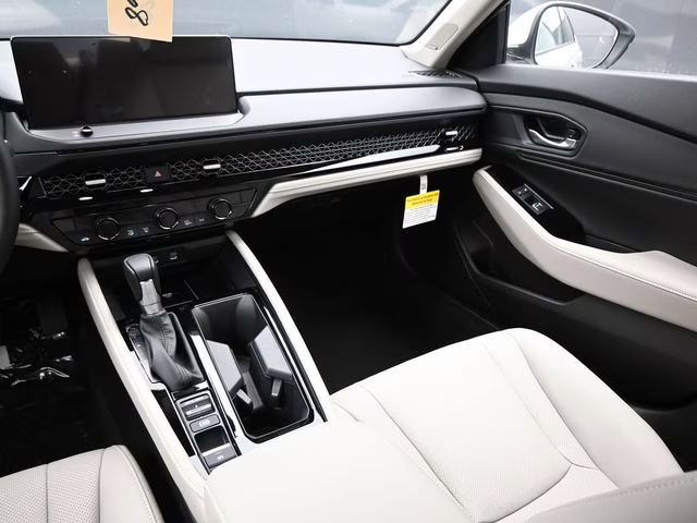 2025 Platinum White Pearl Honda Accord Hybrid Touring FWD Sedan