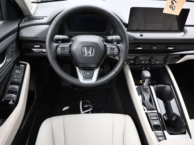 2025 Platinum White Pearl Honda Accord Hybrid Touring FWD Sedan
