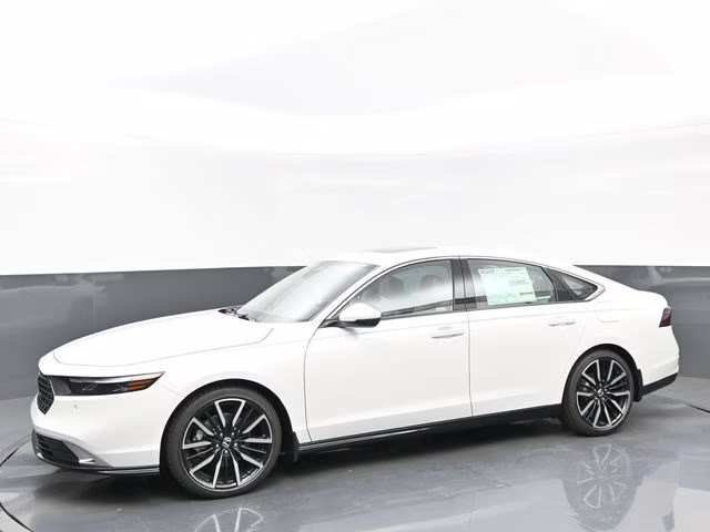 2025 Platinum White Pearl Honda Accord Hybrid Touring FWD Sedan