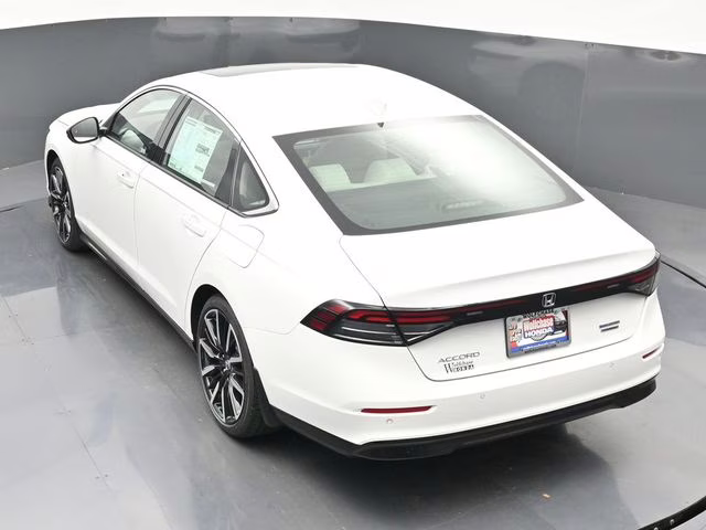 2025 Platinum White Pearl Honda Accord Hybrid Touring FWD Sedan