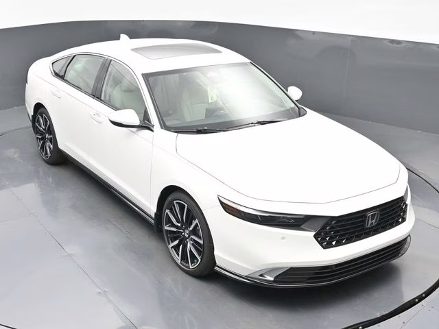 2025 Platinum White Pearl Honda Accord Hybrid Touring FWD Sedan