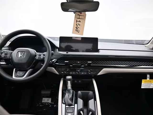 2025 Platinum White Pearl Honda Accord Hybrid Touring FWD Sedan
