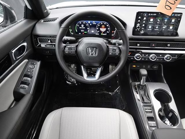 2026 Platinum White Pearl Honda Civic Hybrid Sport Touring FWD Sedan