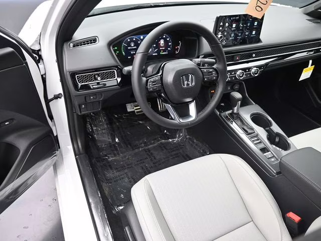 2026 Platinum White Pearl Honda Civic Hybrid Sport Touring FWD Sedan