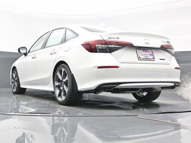 2026 Platinum White Pearl Honda Civic Hybrid Sport Touring FWD Sedan