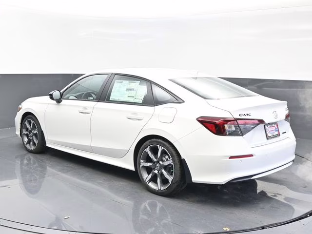 2026 Platinum White Pearl Honda Civic Hybrid Sport Touring FWD Sedan