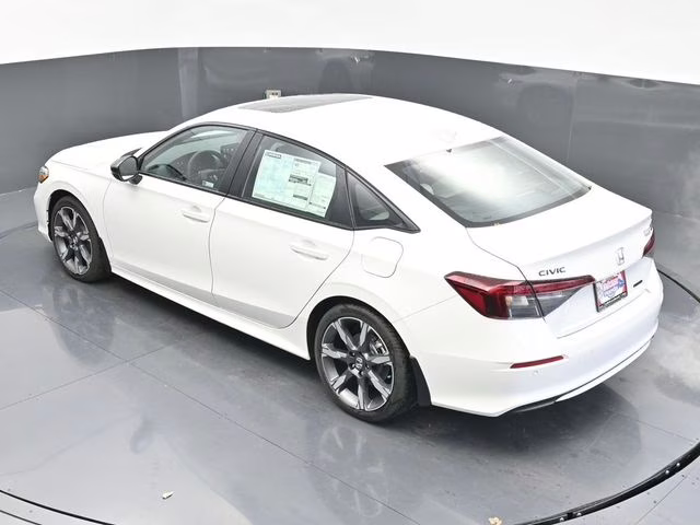 2026 Platinum White Pearl Honda Civic Hybrid Sport Touring FWD Sedan