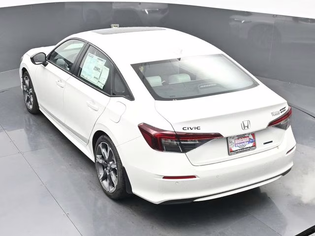 2026 Platinum White Pearl Honda Civic Hybrid Sport Touring FWD Sedan