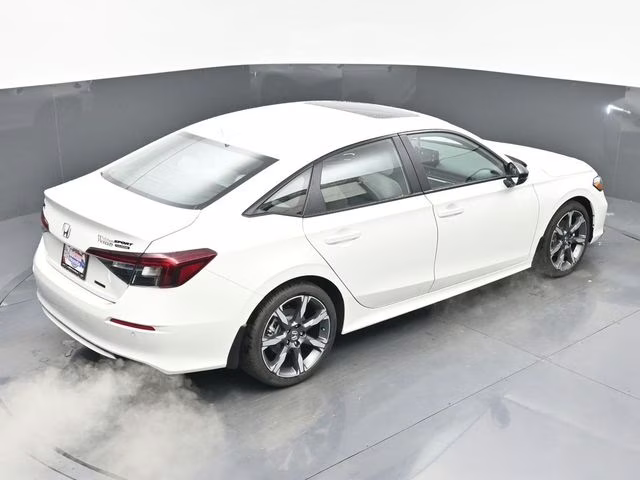 2026 Platinum White Pearl Honda Civic Hybrid Sport Touring FWD Sedan