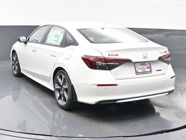 2026 Platinum White Pearl Honda Civic Hybrid Sport Touring FWD Sedan