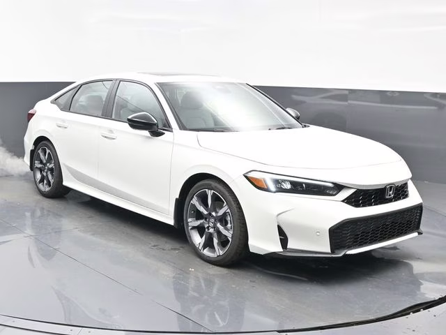 2026 Platinum White Pearl Honda Civic Hybrid Sport Touring FWD Sedan