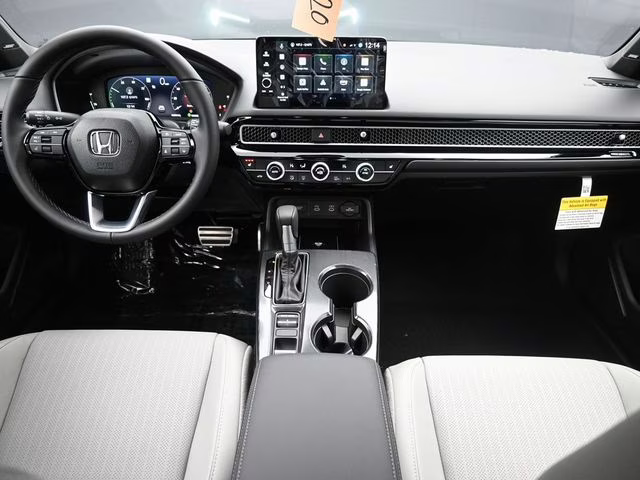2026 Platinum White Pearl Honda Civic Hybrid Sport Touring FWD Sedan