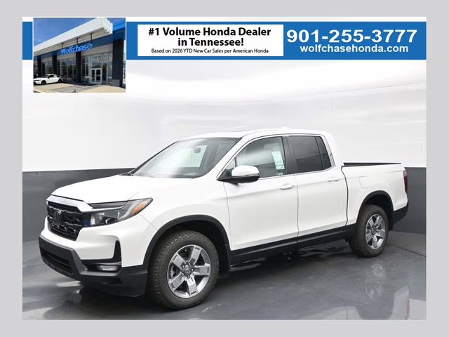 2026 Platinum White Pearl Honda Ridgeline RTL AWD Truck
