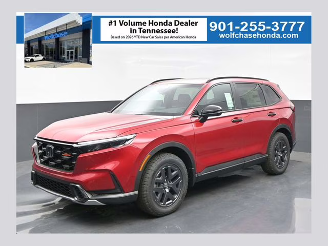 2026 Radiant Red Metallic Honda CR-V Hybrid TrailSport AWD SUV