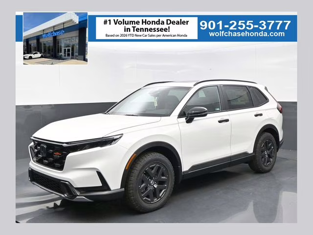 2026 Platinum White Pearl Honda CR-V Hybrid TrailSport AWD SUV