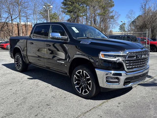 2025 Diamond Black Crystal Pearlcoat Ram 1500 Longhorn 4X4 Truck