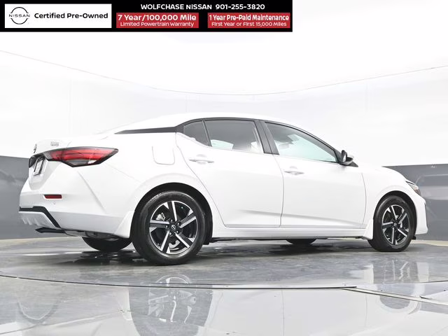 2025 Aspen White Tricoat Nissan Sentra SV FWD Sedan