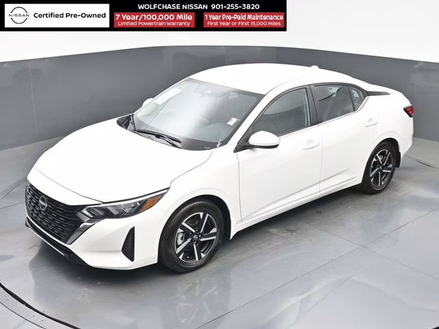 2025 Aspen White Tricoat Nissan Sentra SV FWD Sedan