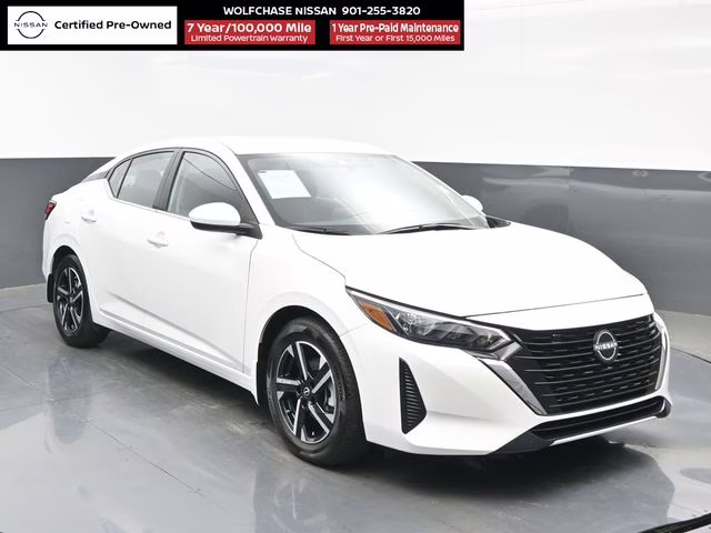 2025 Aspen White Tricoat Nissan Sentra SV FWD Sedan
