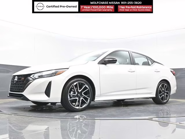 2025 Aspen White Tricoat Nissan Sentra SR FWD Sedan