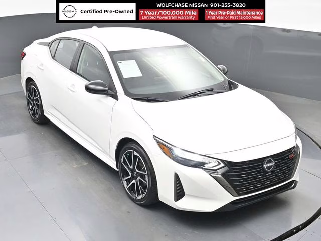 2025 Aspen White Tricoat Nissan Sentra SR FWD Sedan