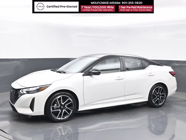 2025 Aspen White/Super Black Nissan Sentra SR FWD Sedan