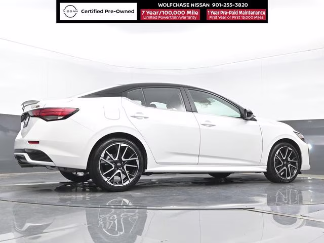 2025 Aspen White/Super Black Nissan Sentra SR FWD Sedan