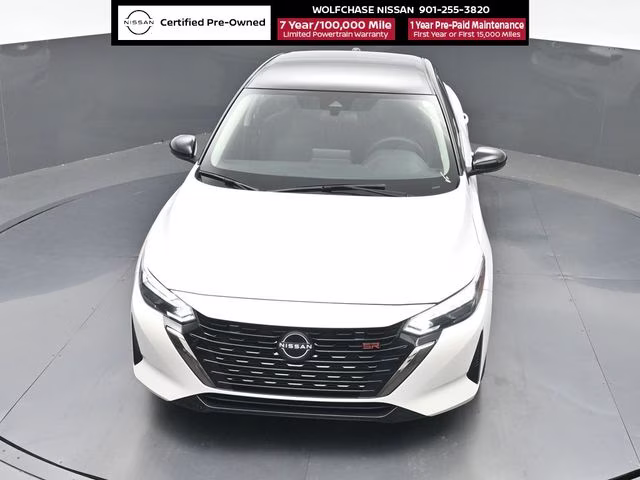 2025 Aspen White/Super Black Nissan Sentra SR FWD Sedan