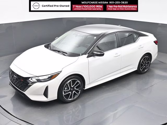 2025 Aspen White/Super Black Nissan Sentra SR FWD Sedan