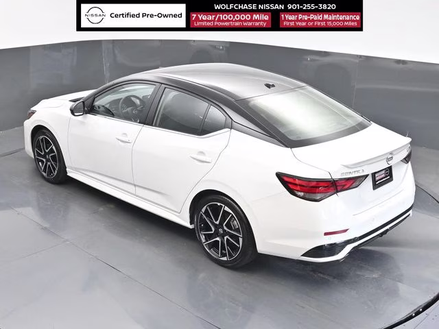 2025 Aspen White/Super Black Nissan Sentra SR FWD Sedan
