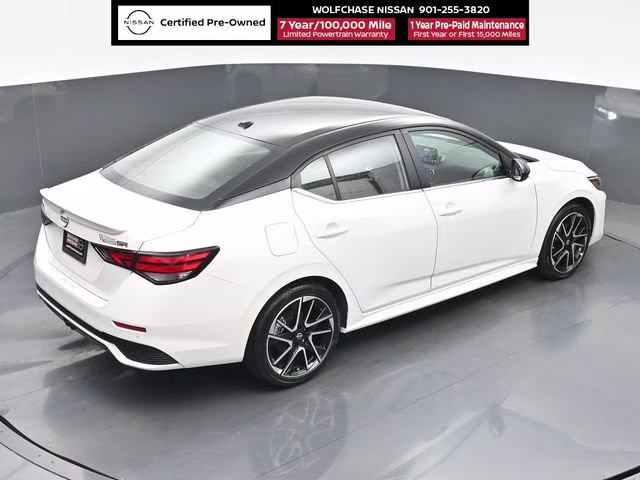 2025 Aspen White/Super Black Nissan Sentra SR FWD Sedan