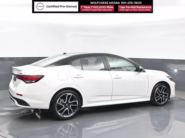 2025 Aspen White/Super Black Nissan Sentra SR FWD Sedan