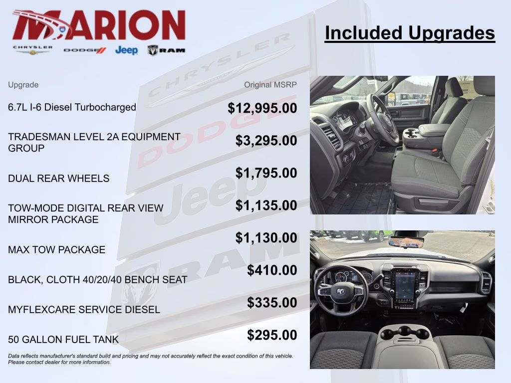 2026 Bright White Clearcoat Ram 3500 Tradesman 4X4 Truck