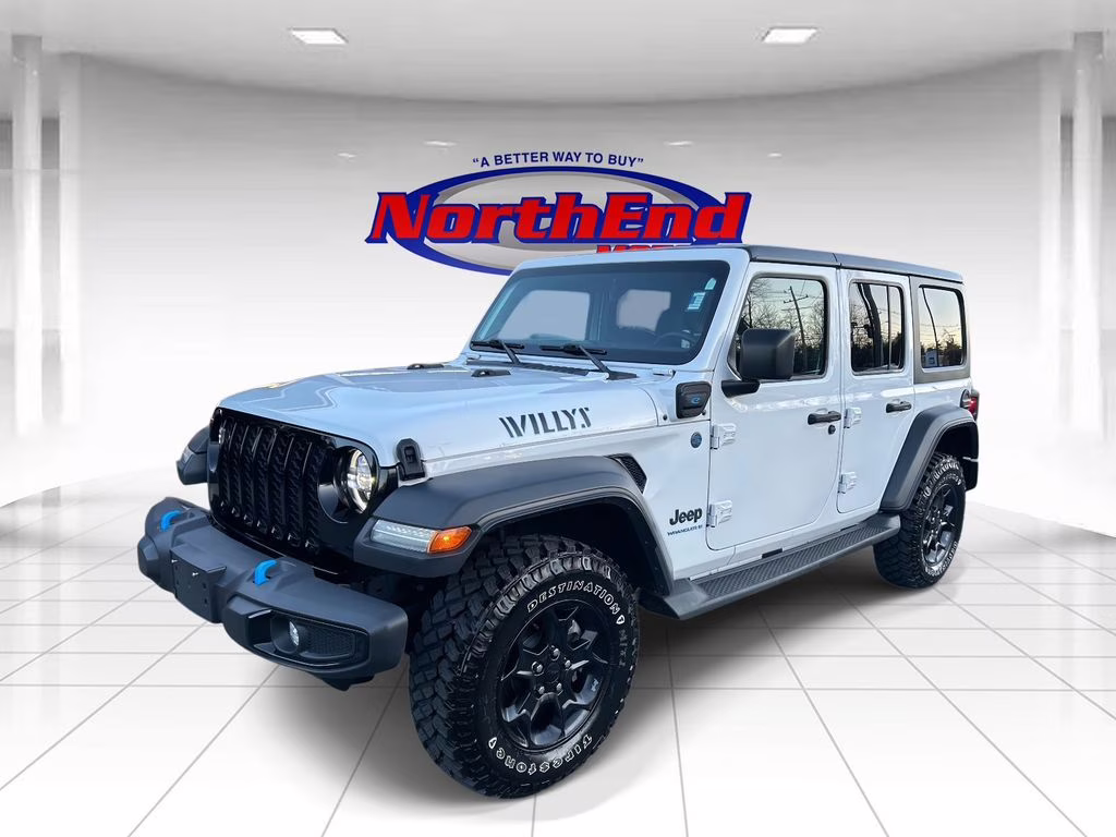 2023 Bright White Clearcoat Jeep Wrangler Base 4xe 4X4 SUV
