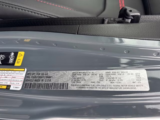 2026 Anvil Clearcoat Jeep Gladiator Rubicon 4X4 Truck