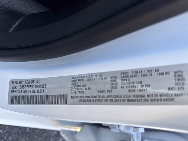 2026 Bright White Clearcoat Ram 1500 Big Horn 4X4 Truck