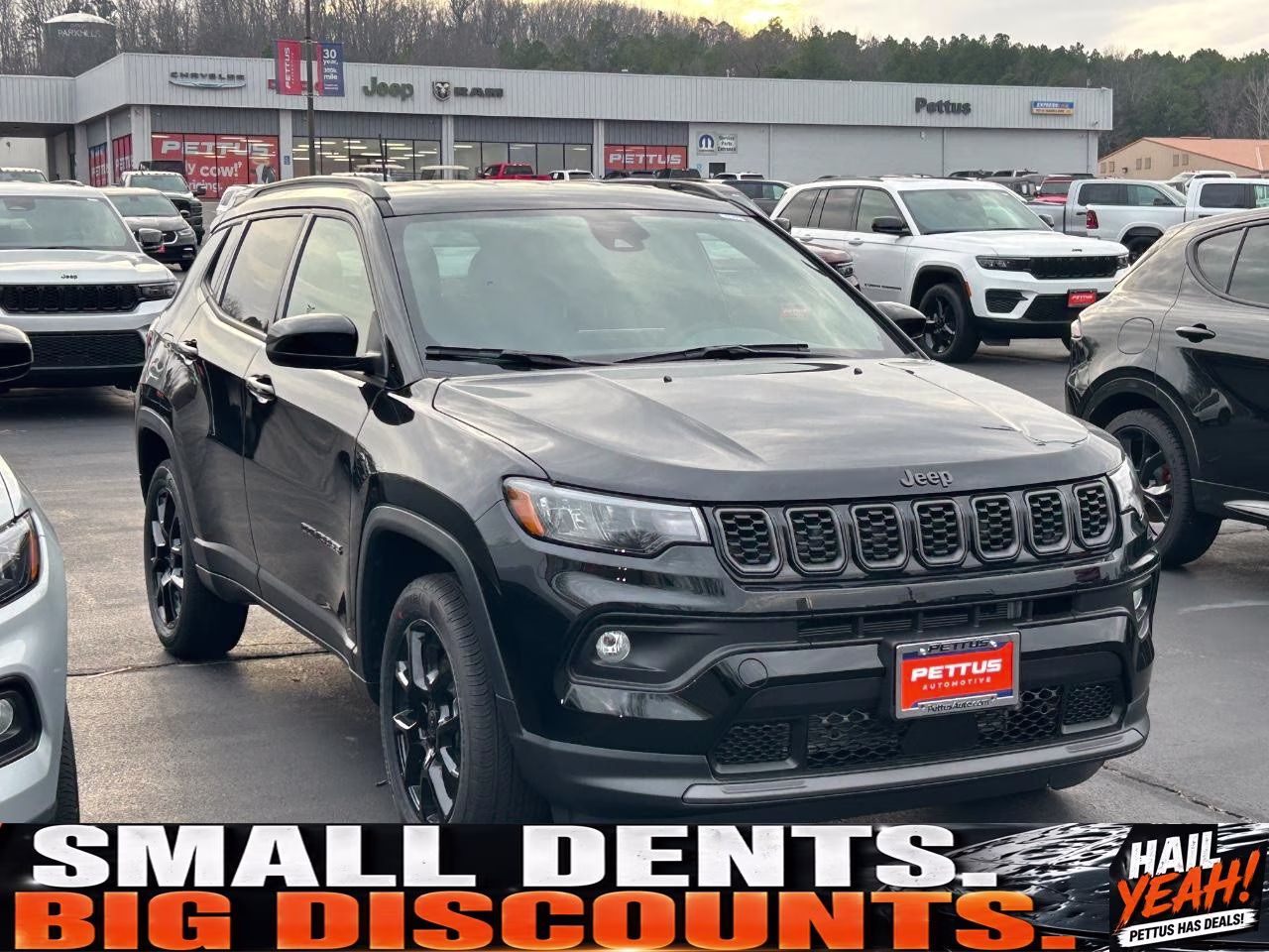 2026 Diamond Black Crystal Pearlcoat Jeep Compass Latitude 4X4 SUV