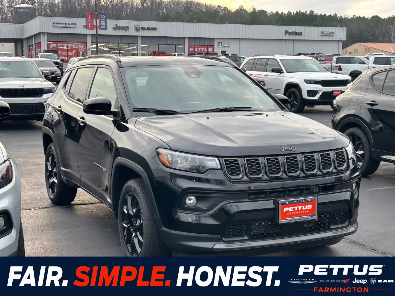 2026 Diamond Black Crystal Pearlcoat Jeep Compass Latitude 4X4 SUV