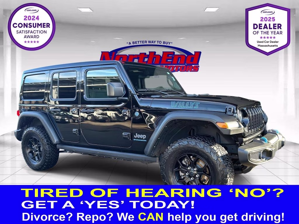 2024 Black Clearcoat Jeep Wrangler Willys 4xe 4X4 SUV