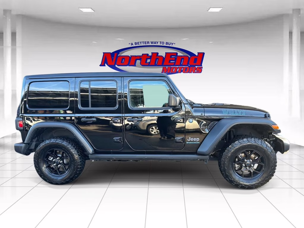 2024 Black Clearcoat Jeep Wrangler Willys 4xe 4X4 SUV